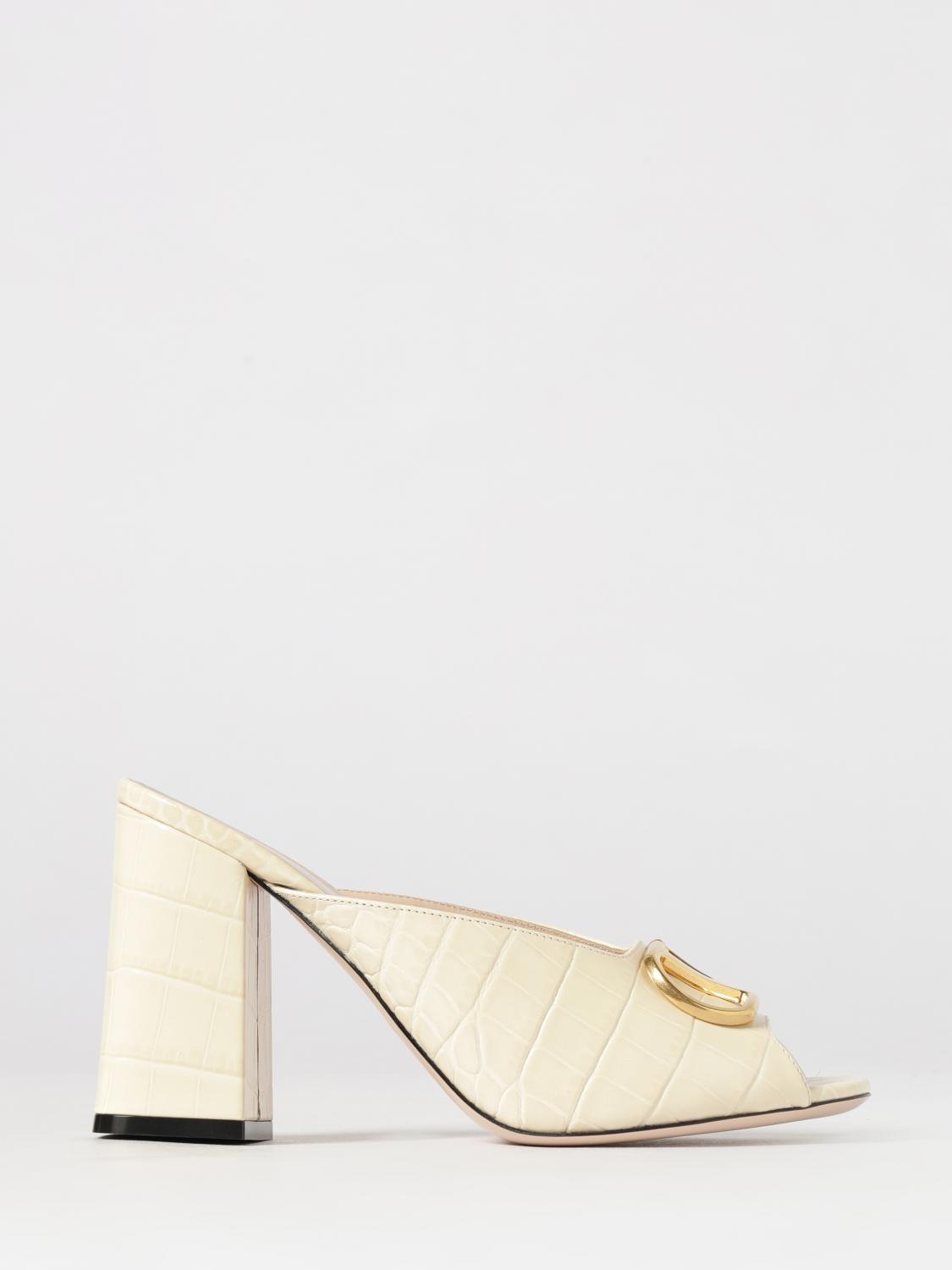 vlogo signature crocodile print leather mules