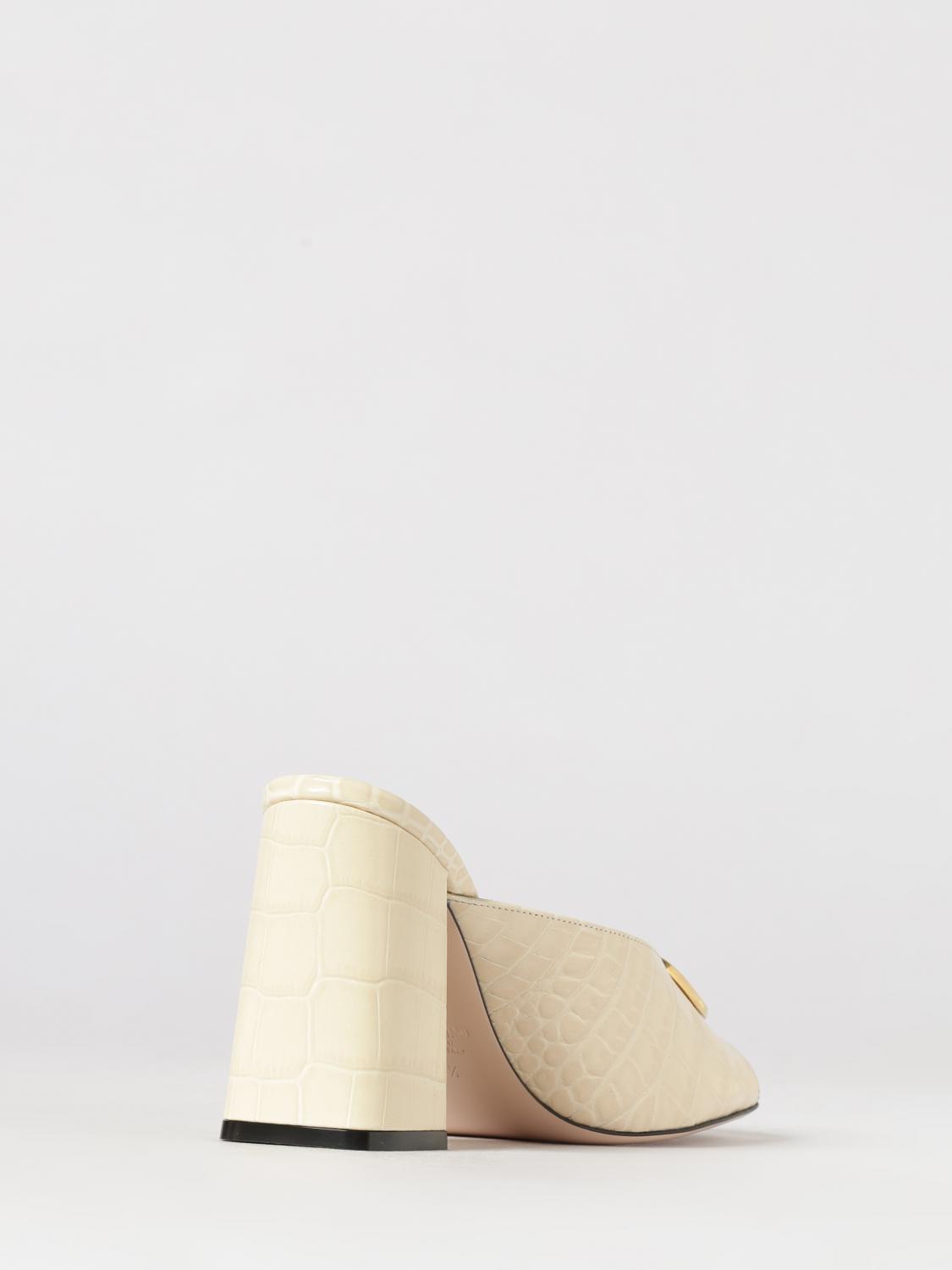 vlogo signature crocodile print leather mules