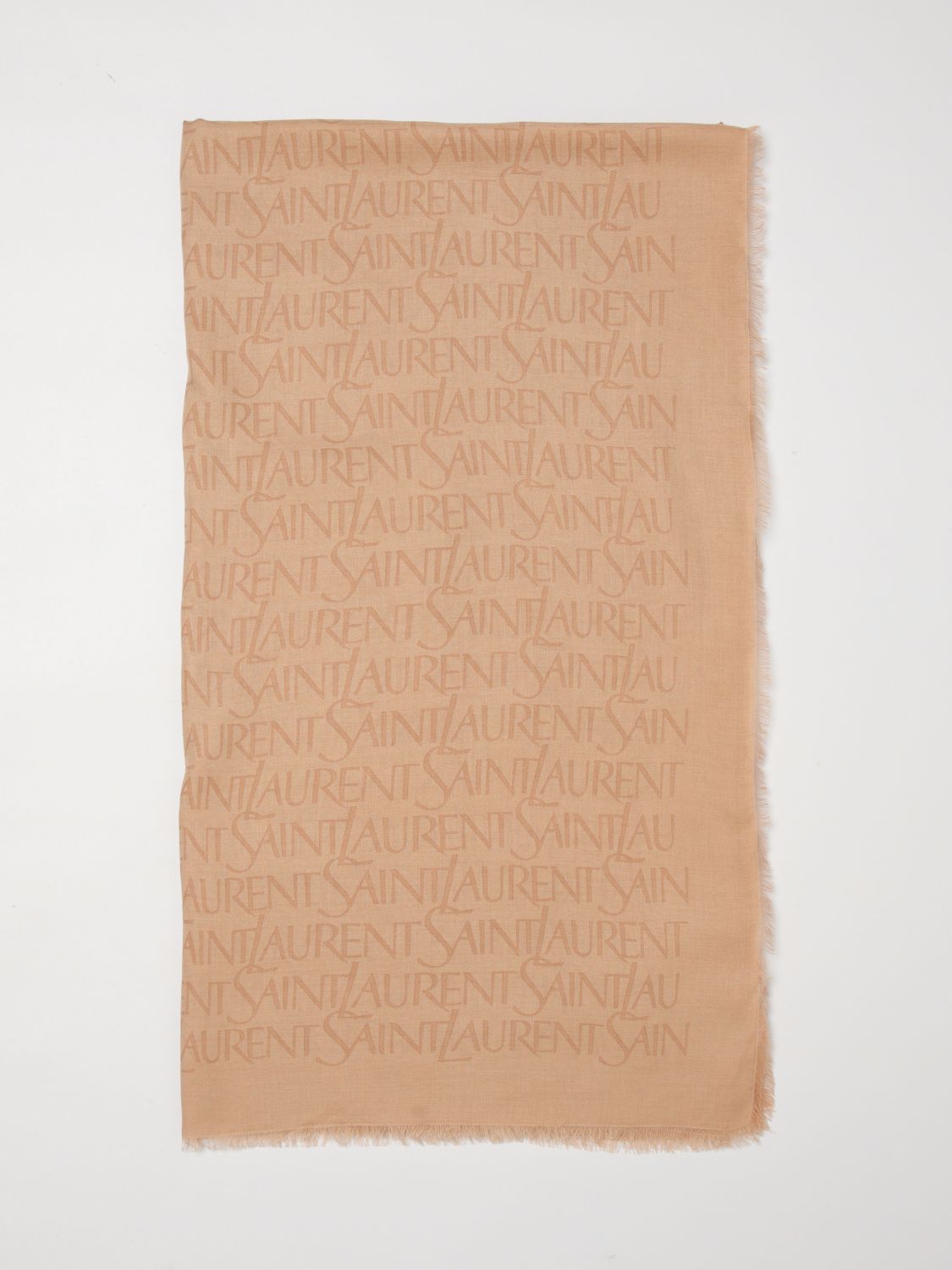 modal and cashmere scarf with jacquard logo