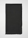 silk blend scarf with jacquard logo