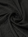 silk blend scarf with jacquard logo