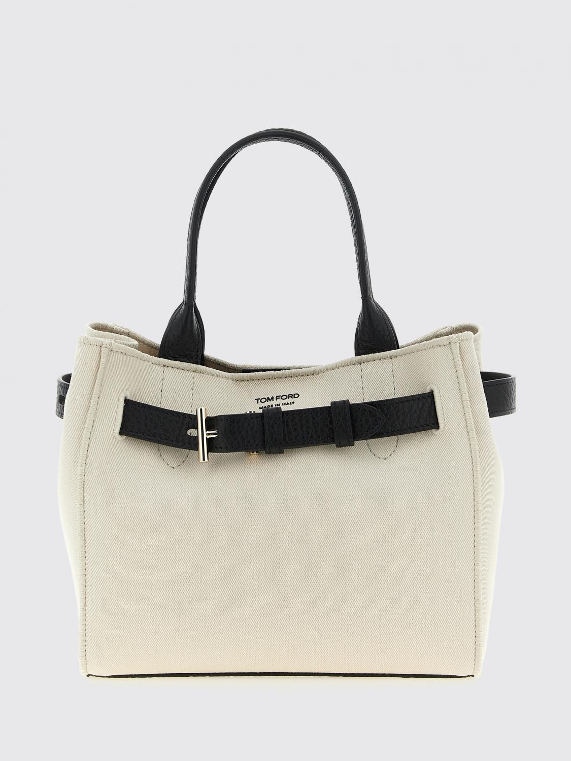 audrey cotton twill and leather bag