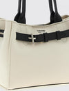 audrey cotton twill and leather bag
