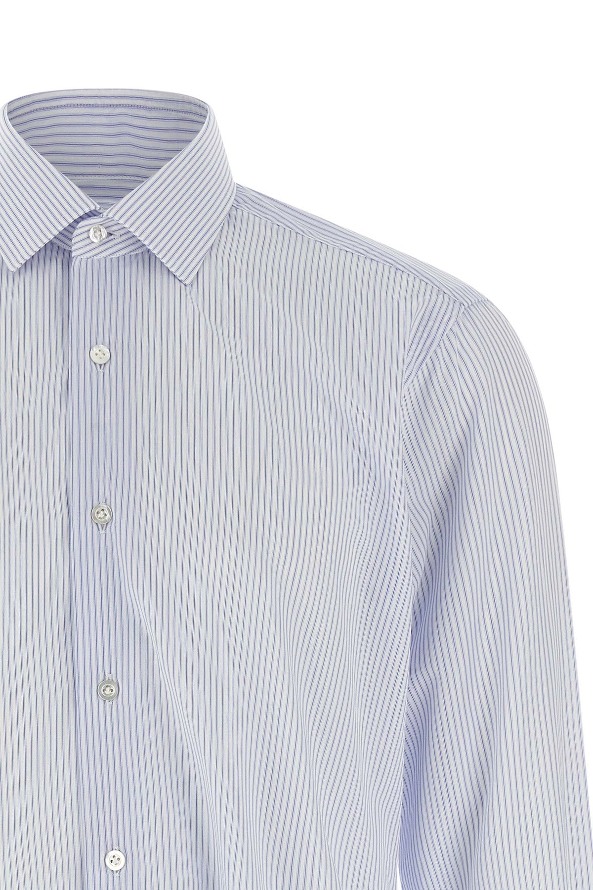 striped cotton poplin shirt