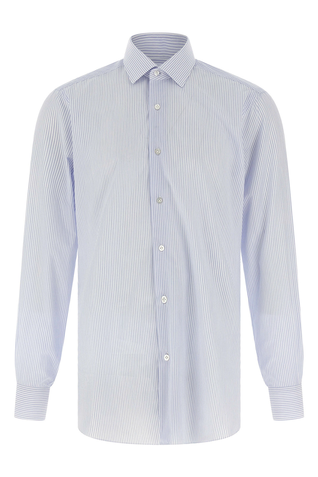 BARBA 39 cm striped cotton poplin shirt