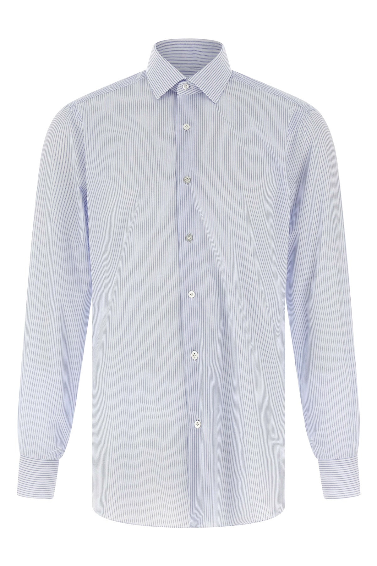 striped cotton poplin shirt