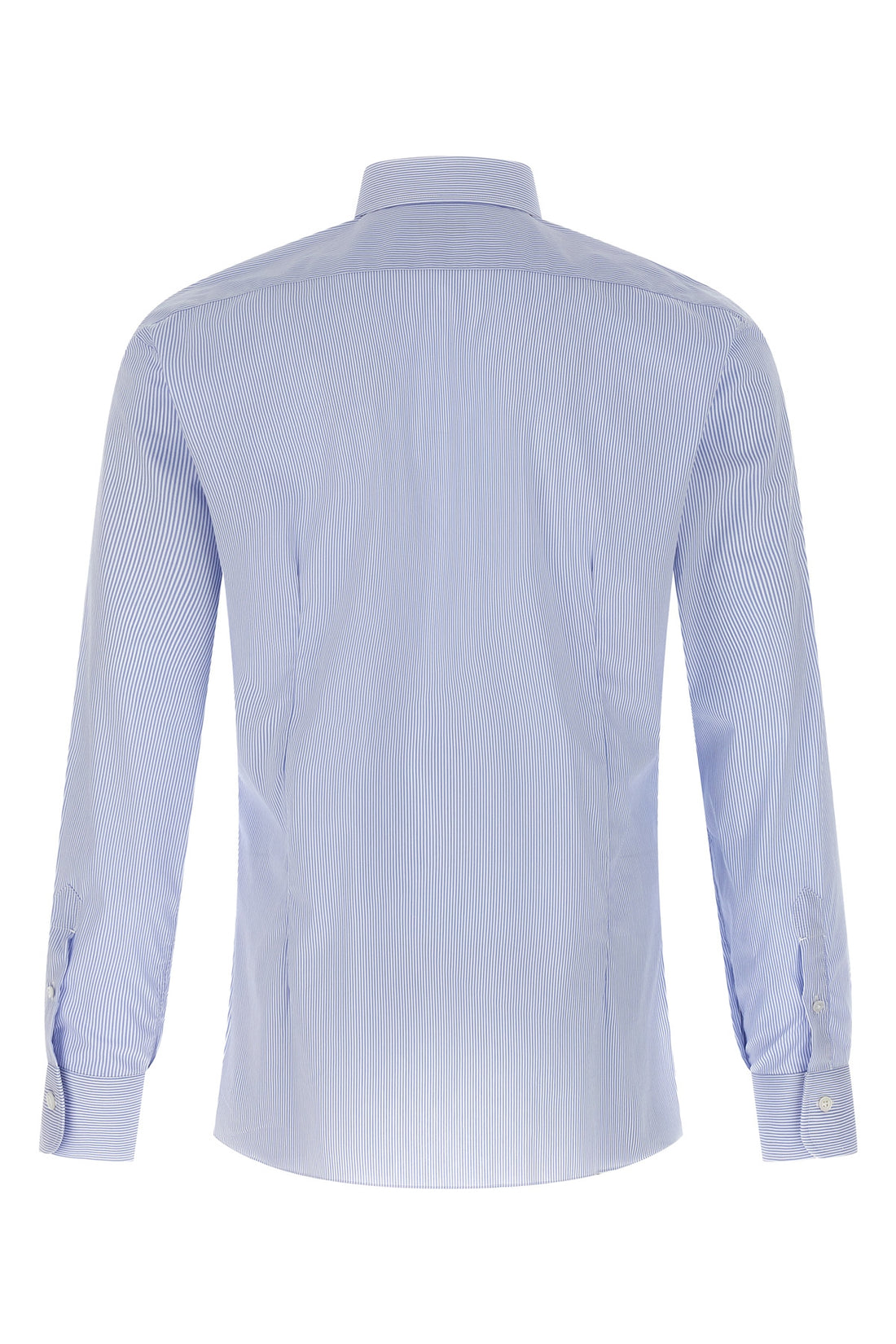 BARBA 39 cm striped cotton poplin shirt