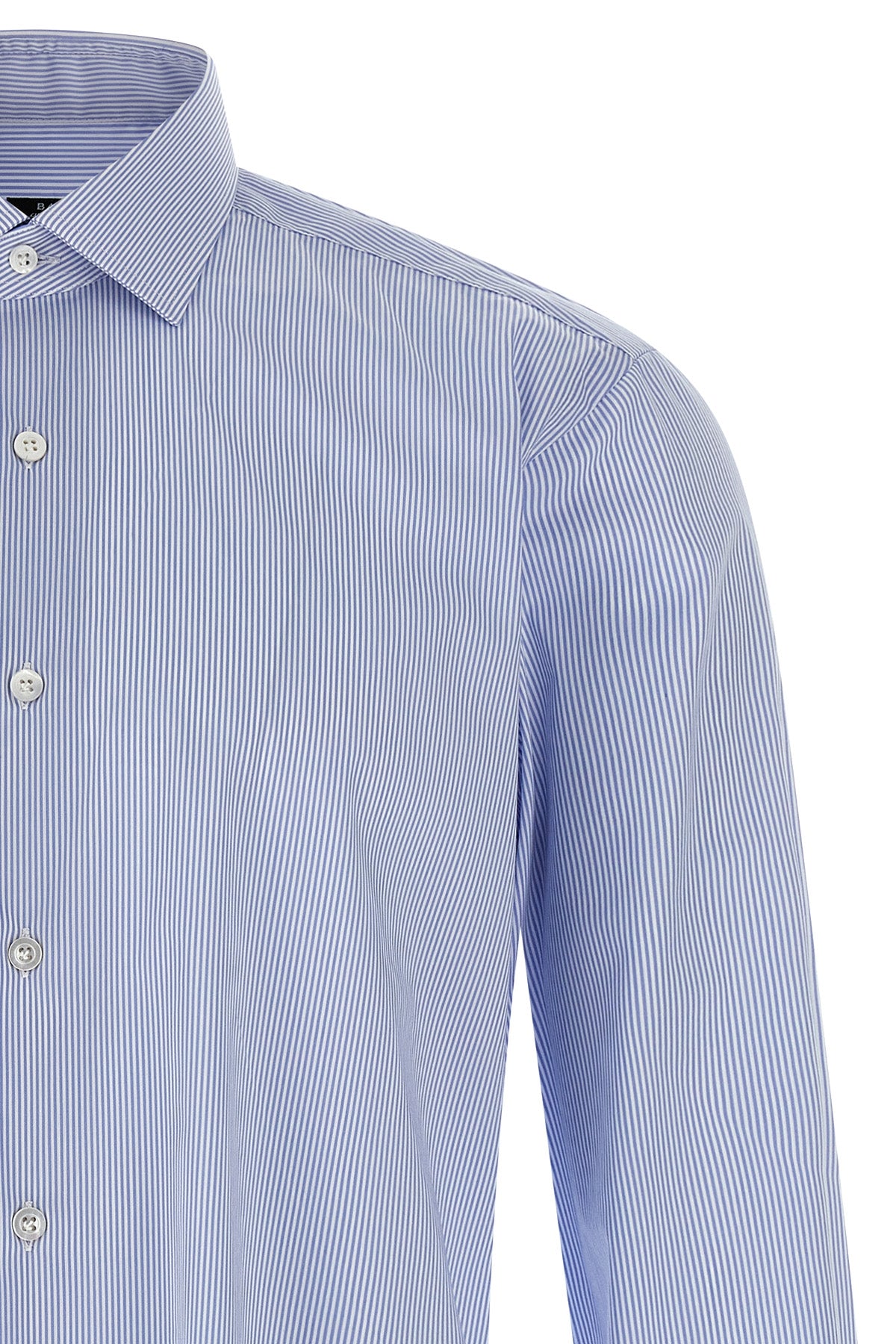 striped cotton poplin shirt