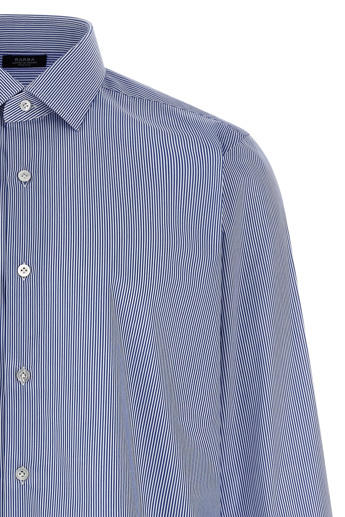 striped cotton poplin shirt