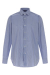 hand-stitched striped cotton poplin shirt