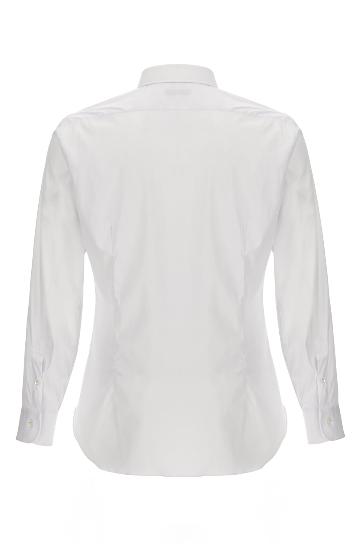 stretch cotton blend poplin shirt