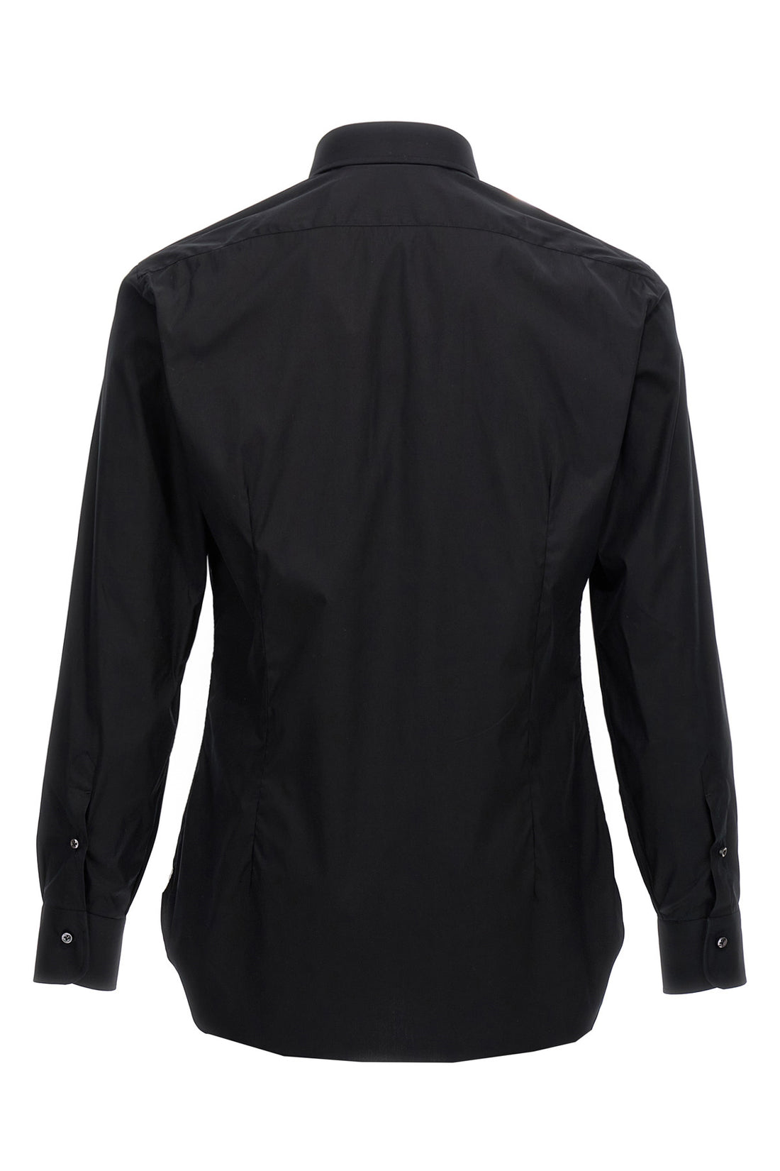 BARBA 44 cm stretch cotton blend poplin shirt