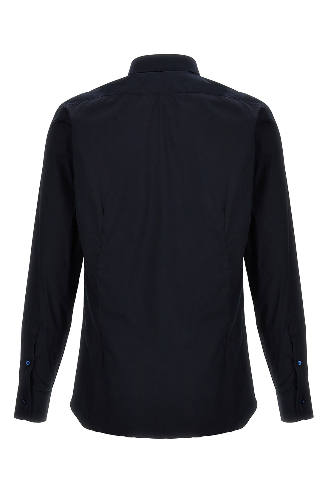 BARBA 42 cm stretch cotton blend poplin shirt