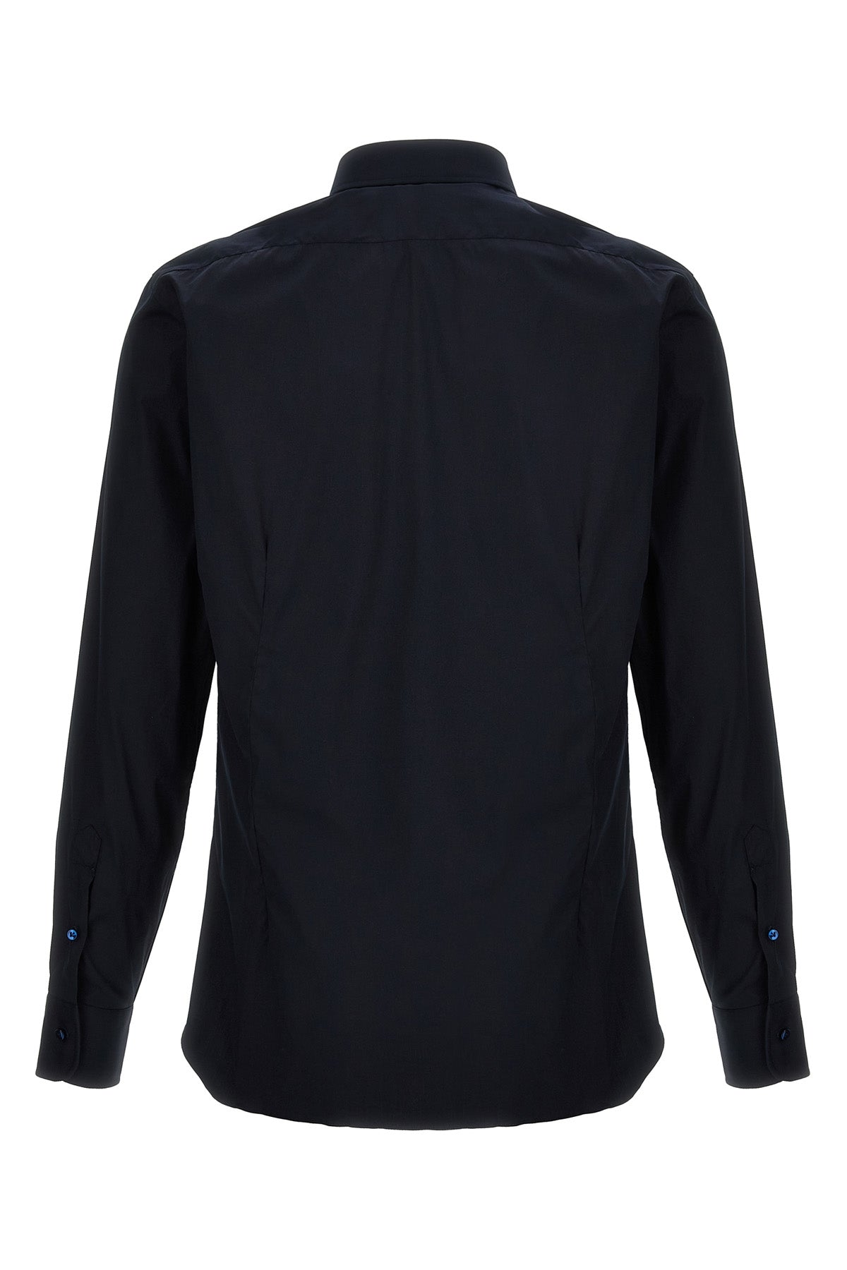 stretch cotton blend poplin shirt