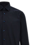 stretch cotton blend poplin shirt