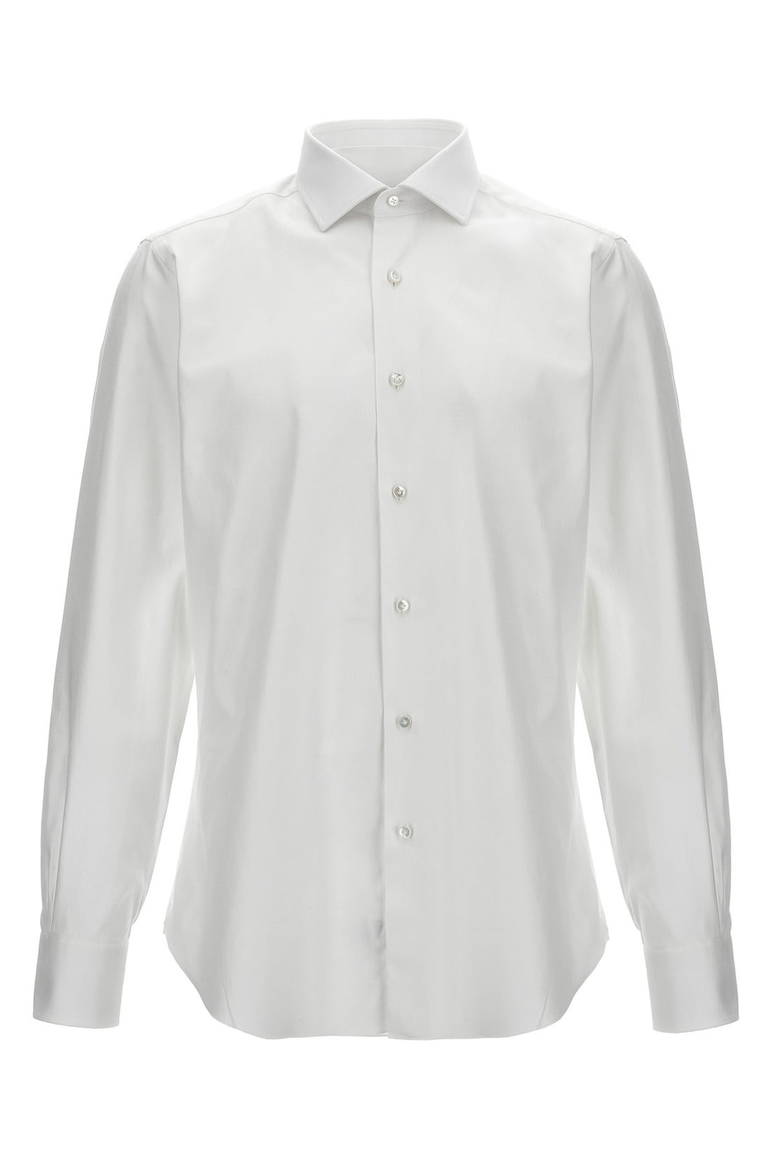 BARBA 45 cm journey micro-pearl cotton shirt