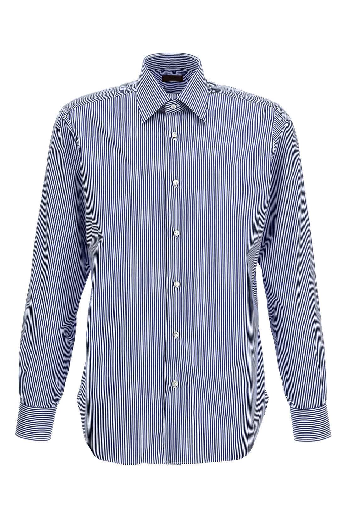 BARBA 44 cm journey striped cotton shirt