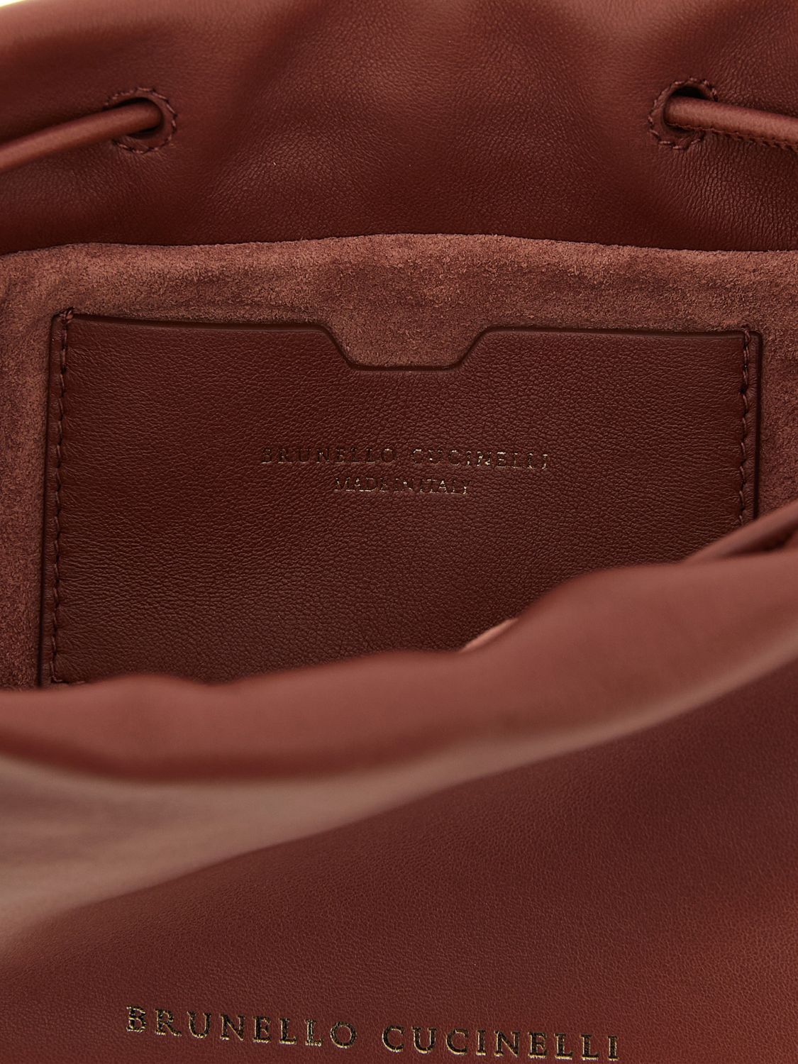 mellow leather bucket bag