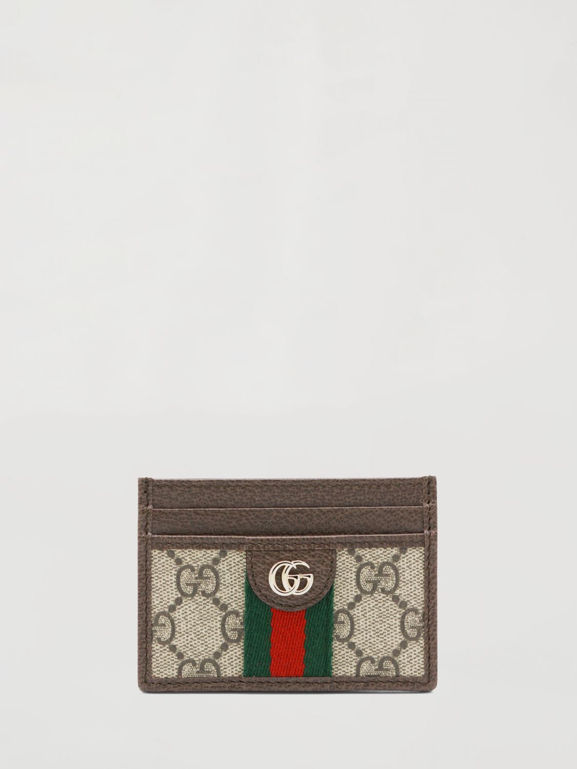 ophidia credit card holder in gg supreme canvas