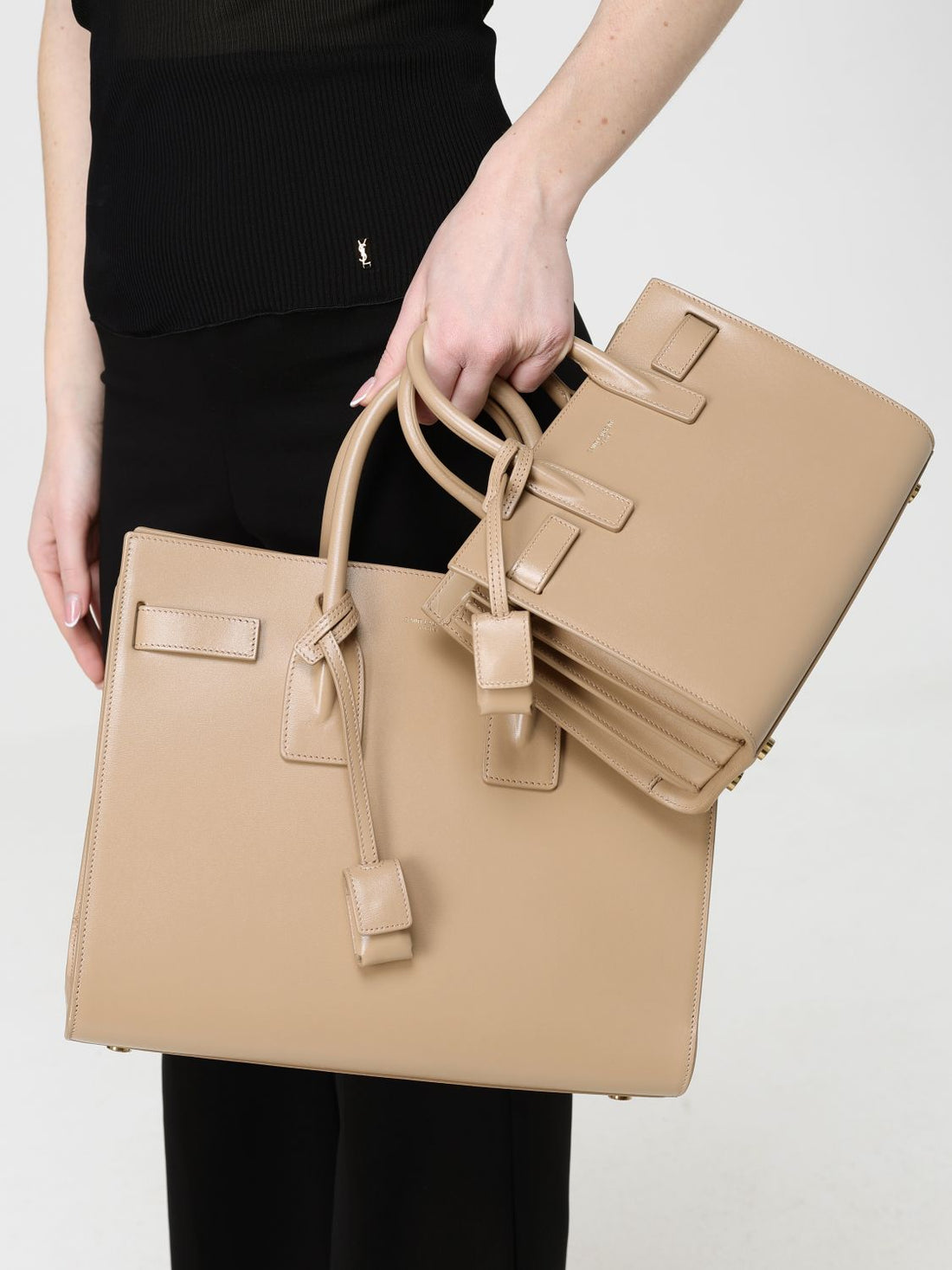 SAINT LAURENT OS sac de jour leather bag