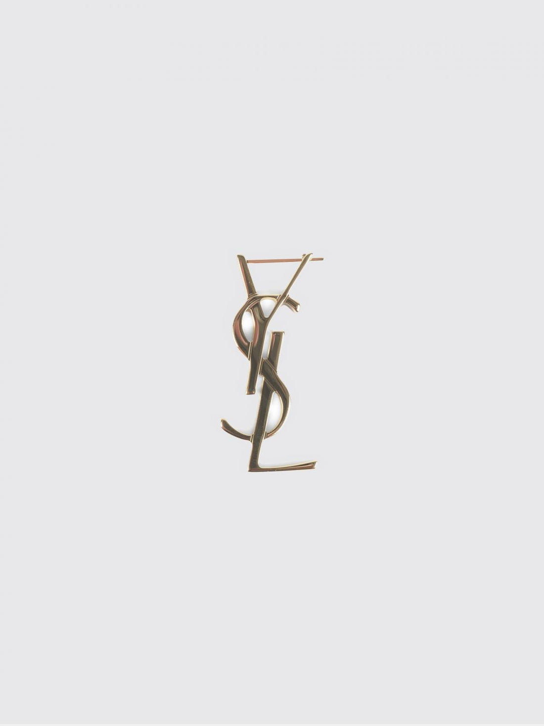 SAINT LAURENT OS cassandre brass brooch