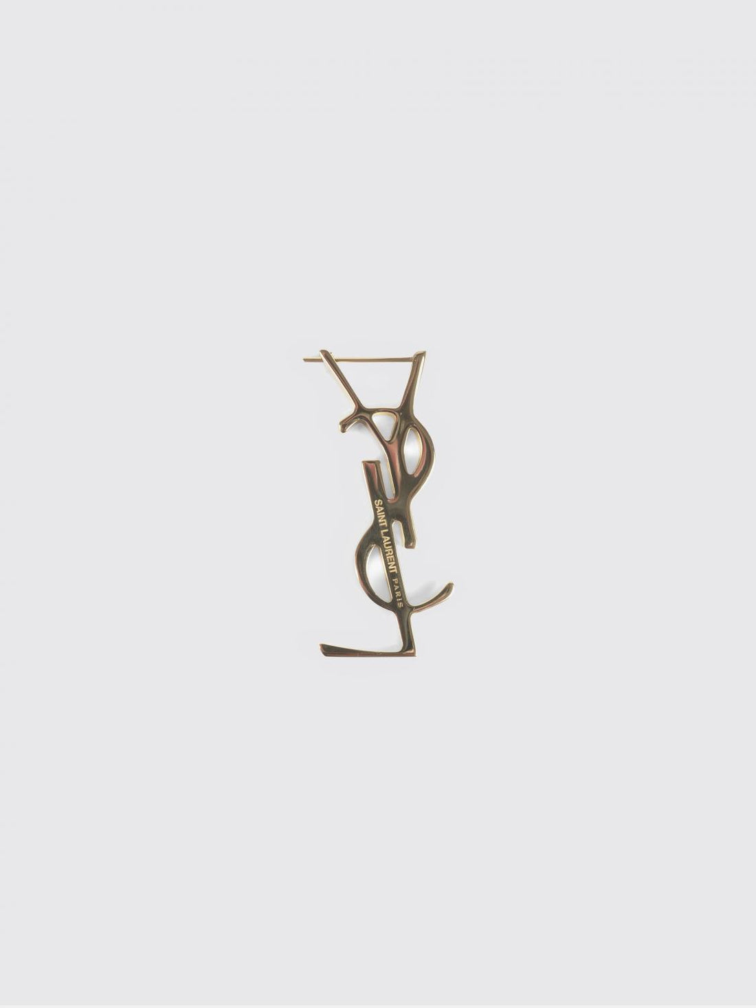 SAINT LAURENT OS cassandre brass brooch
