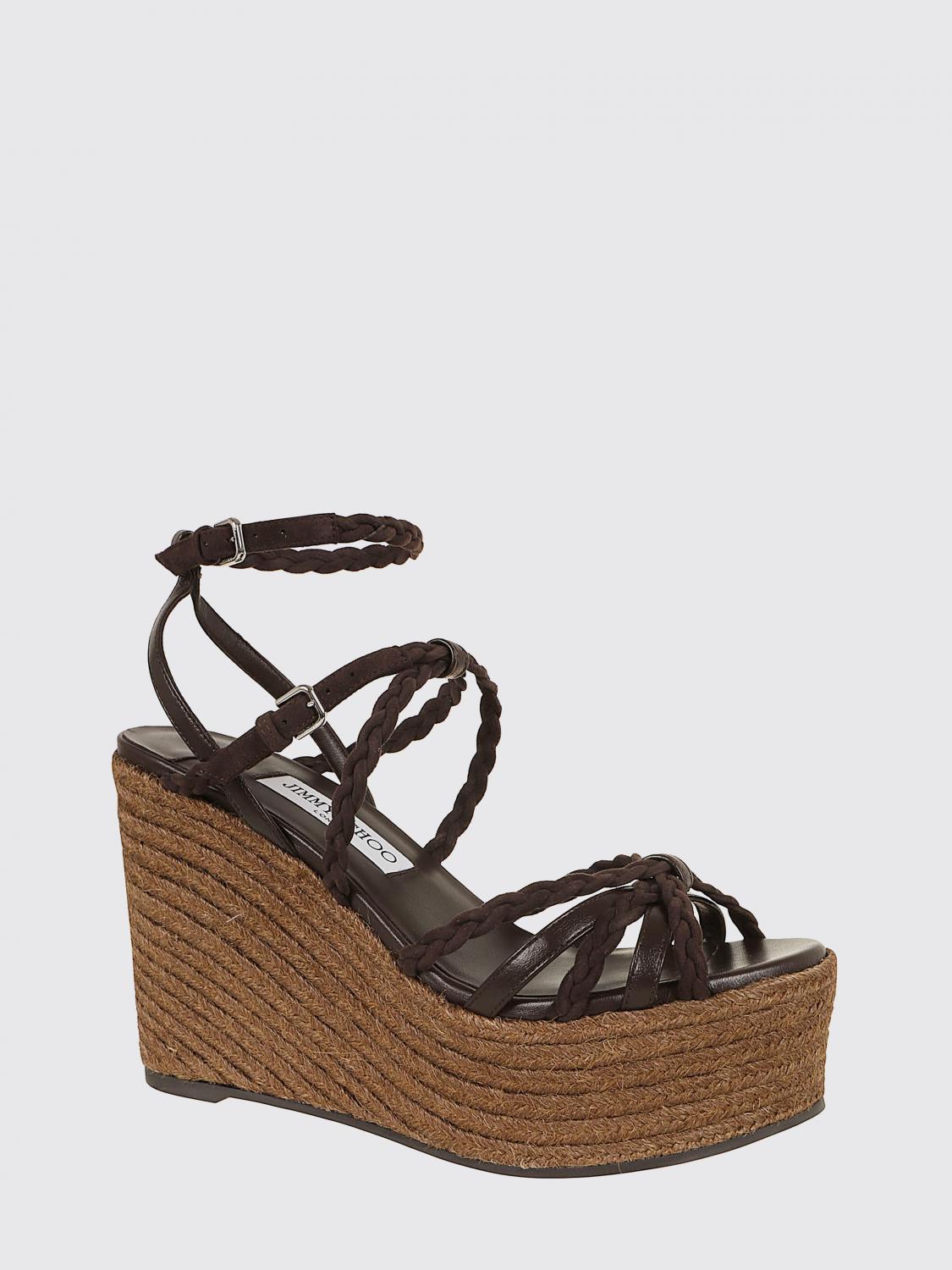 nyra wedge sandal in woven suede and leather