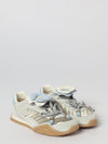 wave pulse suede and pleated satin sneakers