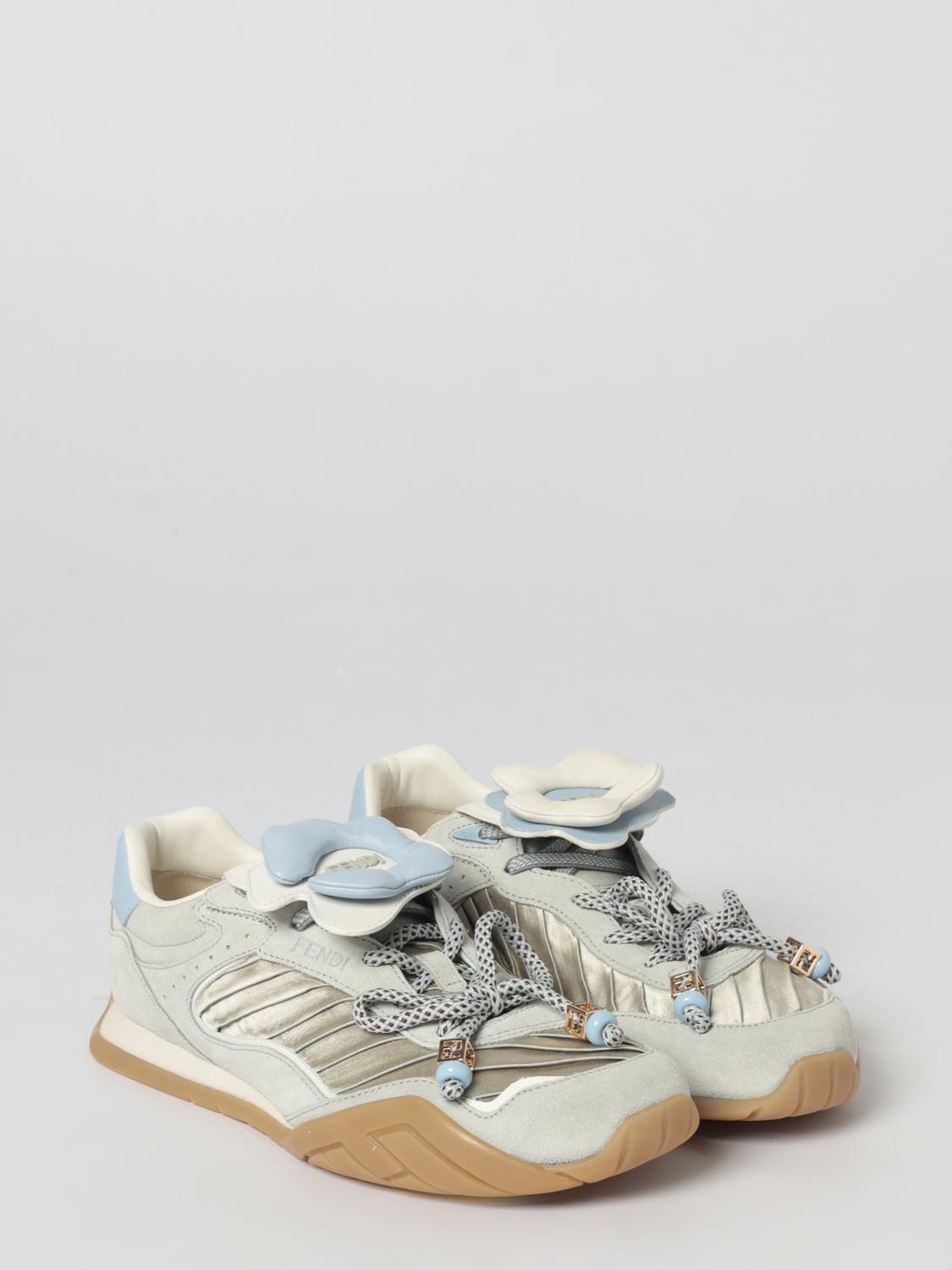 wave pulse suede and pleated satin sneakers