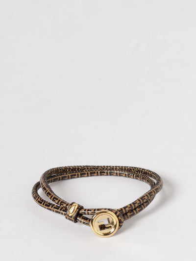 ff monogram print leather bracelet