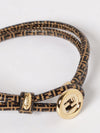 ff monogram print leather bracelet