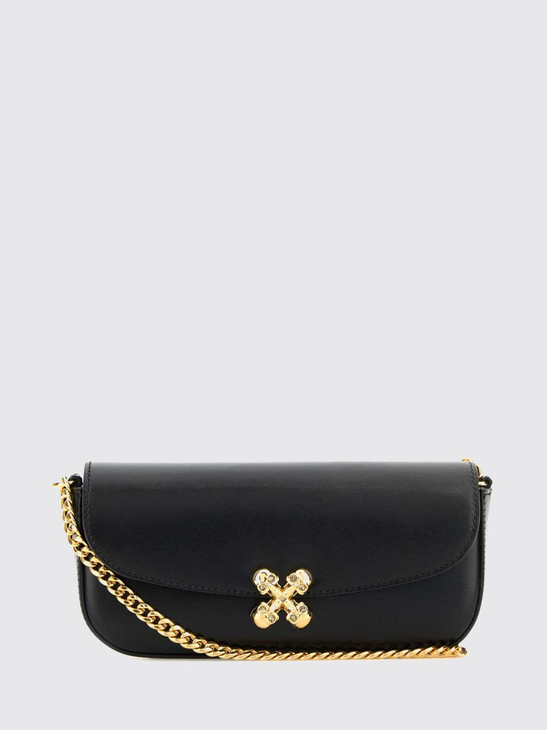 MCQUEEN OS skull flower leather bag