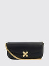 skull flower leather bag