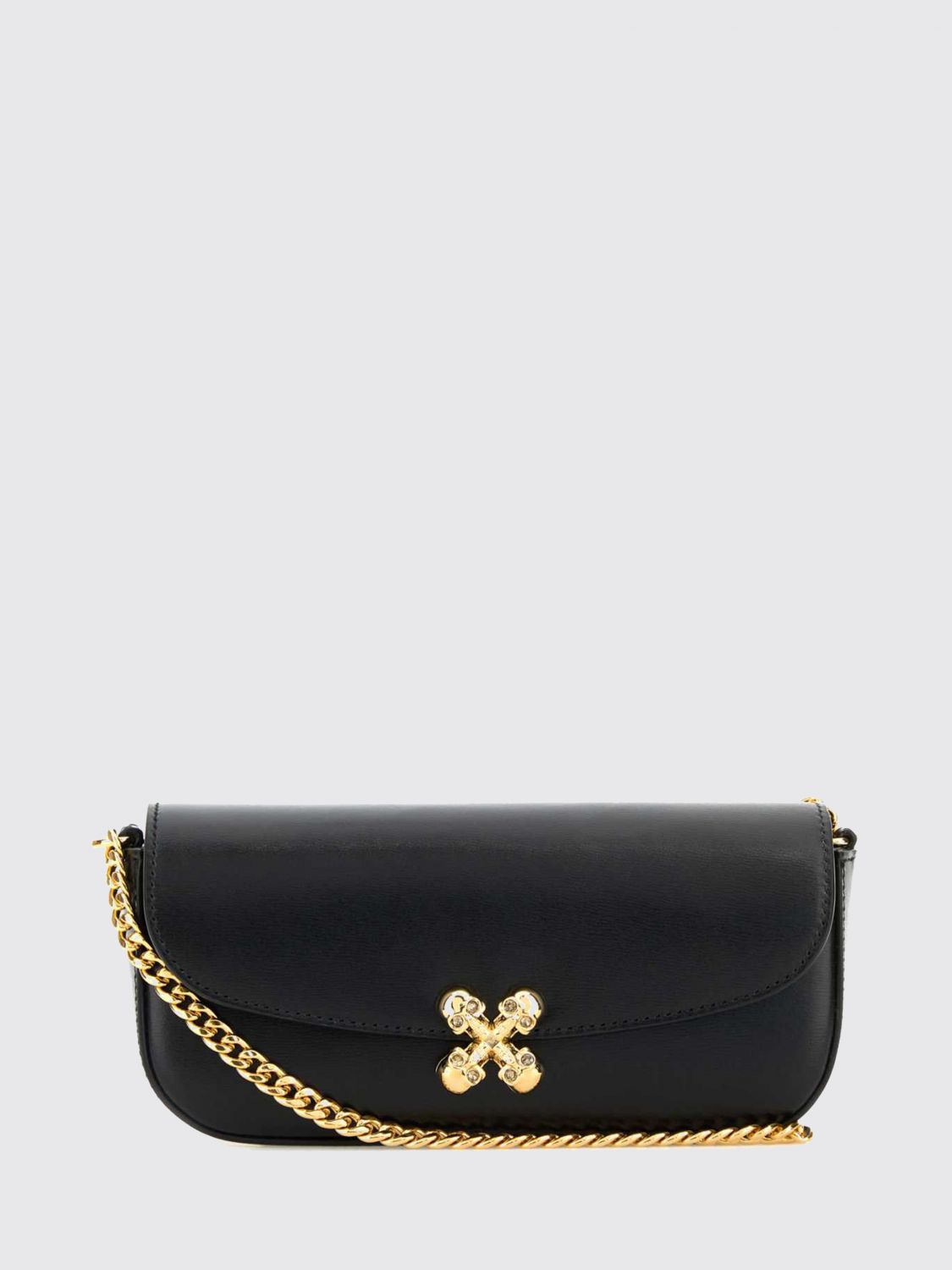 skull flower leather bag