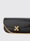 skull flower leather bag