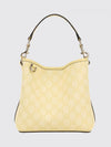 gg emblem grained coated cotton bag with all over gg monogram