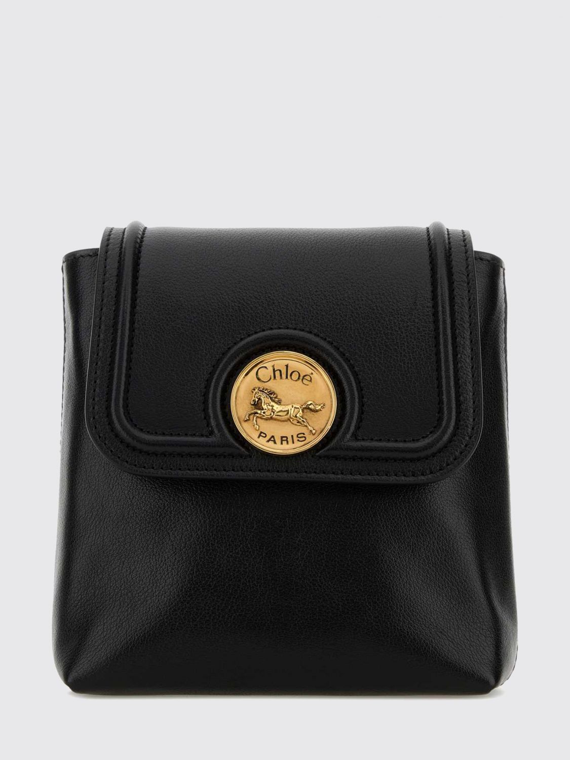 chloé horse medal leather backpack