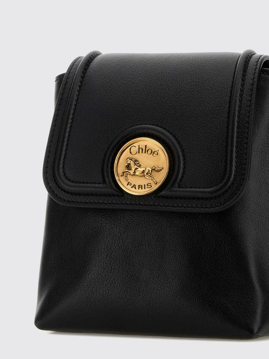 chloé horse medal leather backpack