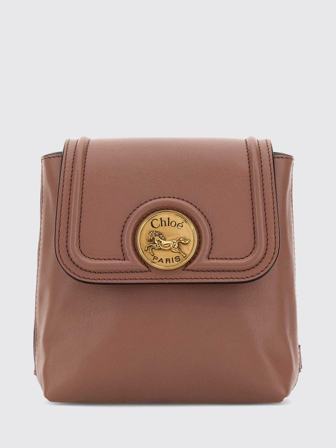 chloé horse medal leather backpack
