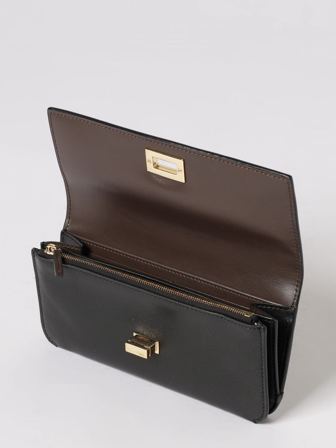 FENDI OS way leather wallet