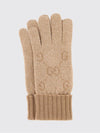 cashmere blend gloves with gg jacquard monogram