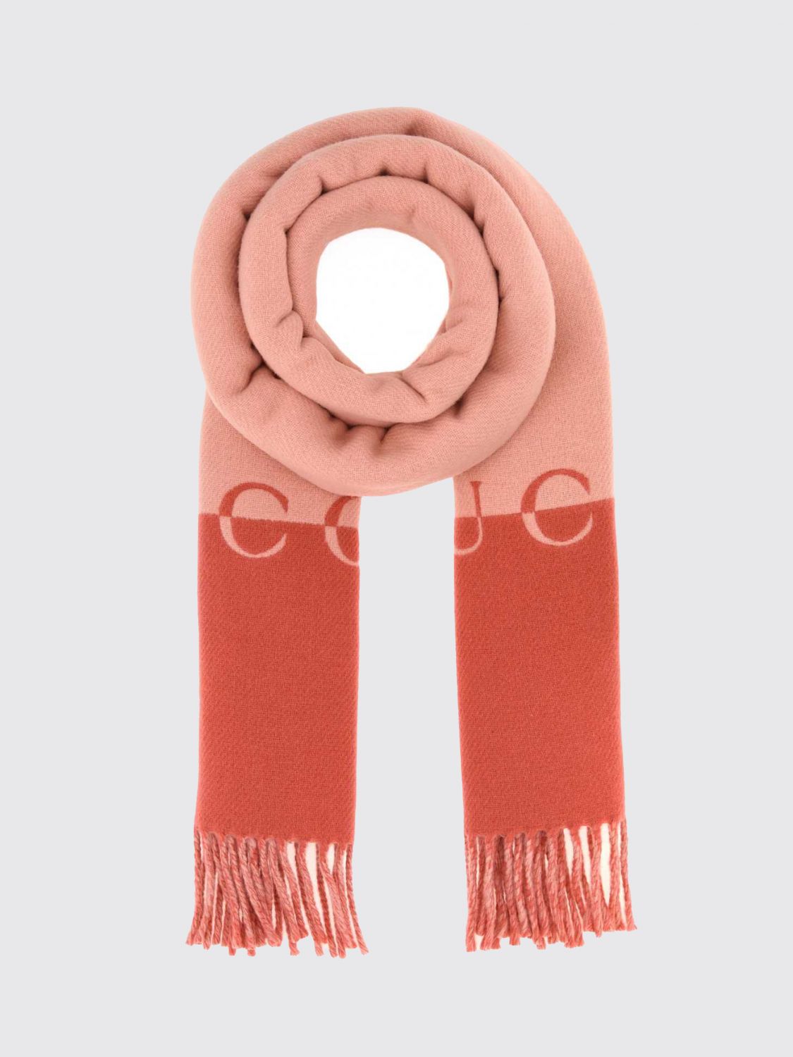 wool and cashmere scarf with logo
