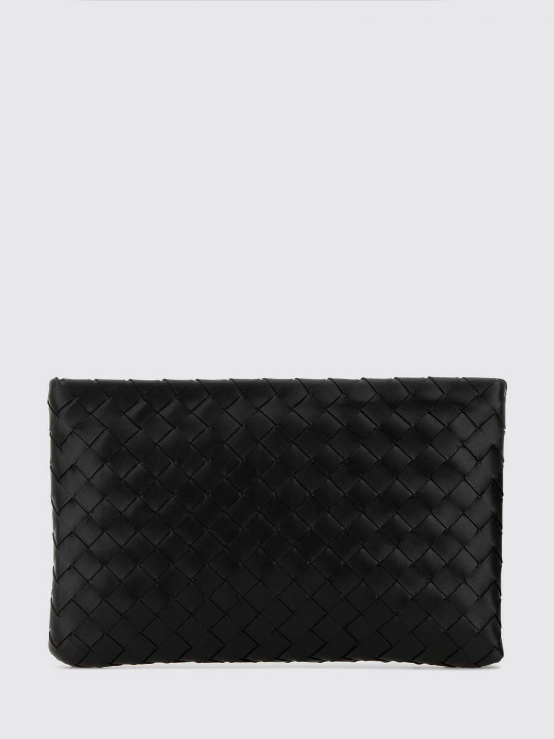 intrecciato leather pouch
