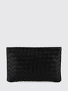 intrecciato leather pouch