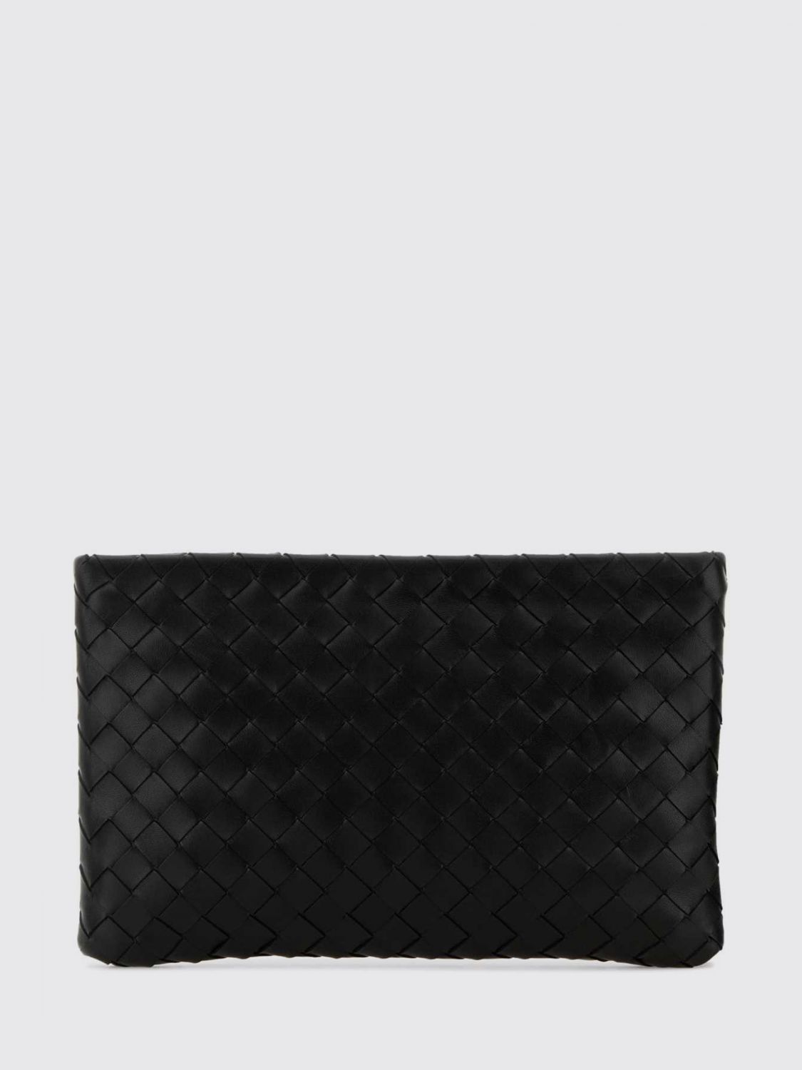 intrecciato leather pouch