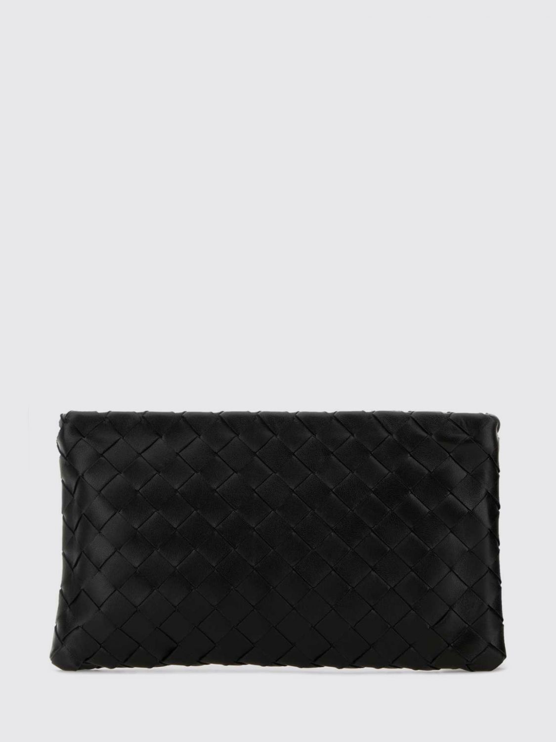 intrecciato leather pouch