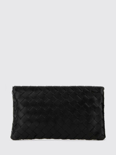 intrecciato leather pouch