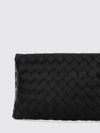 intrecciato leather pouch