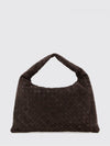 hop bag in intrecciato suede