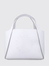 faux leather bag with micro stud logo